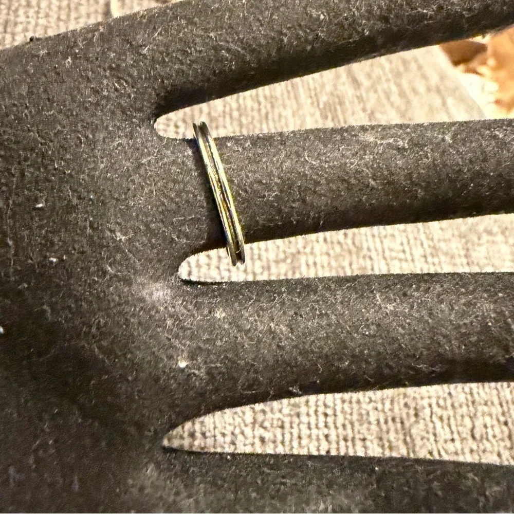 Silver and Blue Gemstone Ring